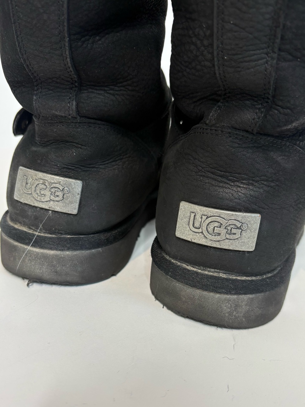 UGG-Sutter Moto Buckle Shearling Boot Women's Size 9 Black 1005374 - Picture 7 of 12